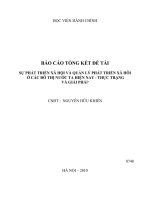 Đề tài :  sự phát triển xã hội và quản lý phát triển xã hôi ở các đô thị nước ta hiện nay   thực trạng và giải pháp