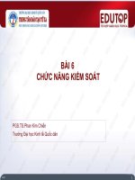 Slide bài giảng quản lý học chương 6: Chức năng kiển soát
