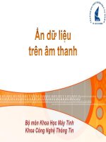 Giáo án - bài giảng:  Giới thiệu về cacs phương án dữ liệu trên âm thanh