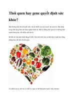 Thói quen hay gene quyết định sức khỏe? doc