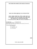 Hoàn thiện thiết kế, công nghệ chế tạo và tổ chức sản xuất 02 kiểu máy liên hợp thu hoạch lúa glh-0,2a (glh-1500) và glh-0,3a (glh-1800)