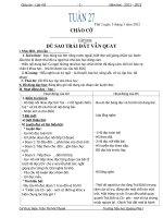 GIÁO ÁN LỚP 4 TUẦN 27 NĂM HỌC 2011-2012