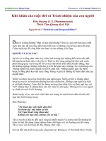 Khó khăn của cuộc đời và trách nhiệm của con người