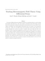 selfridge, arnold, warnick. teaching electromagnetic field theory using differential forms 