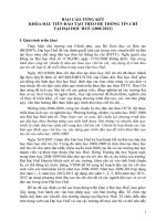 BÁO CÁO TỔNG KẾT KHÓA ĐẦU TIÊN ĐÀO TẠO THEO HỆ THỐNG TÍN CHỈ TẠI ĐẠI HỌC HUẾ (2008-2012)