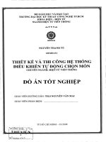 Đồ án tốt nghiệp : Hệ thống điều khiển tự động chọn món