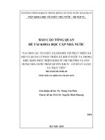 Vai trò của các tổ chức xã hội đối với phát triển xã hội và quản lý phát triển xã hội ở nước ta trong điều kiện kinh tế thị trường và xây dựng nhà nước pháp quyền xã hội chủ nghĩa
