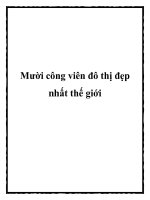 Mười công viên đô thị đẹp nhất thế giới potx