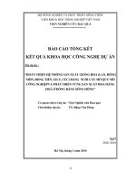 hoàn thiện hệ thống sản xuất giống hoa (lan, hồng môn, đồng tiên, lily, cúc) bằng công nghệ nuôi cấy quy mô công nghiệp và phát triển vùng sản xuất hoa hàng hóa ở đồng bằng sông hồng