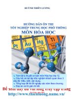 Hướng dẫn ôn tập thi tốt nghiệp hóa học lớp 12