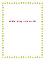 10 điều cấm kỵ khi ăn dưa hấu. pptx