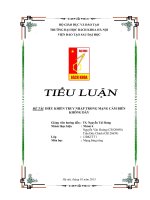 Điều khiển truy nhập trong mạng cảm biến không dây