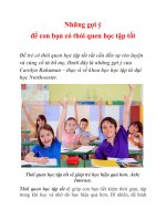 Những Thủ thuật tự nhiên giúp con bạn có thói quen học tốt