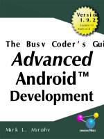 the busy coder's guide to advanced android development