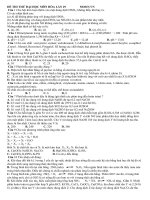 ĐỀ THI THỬ MÔN HÓA 2013 LẦN 29