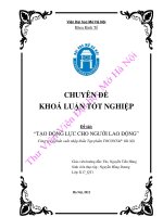 Khóa luận Tạo động lực cho người lao động công ty cổ phần xuất nhập khẩu tạp phẩm TOCONTAP Hà nội