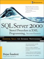 sql server 2000 stored procedure and xml programming 2nd ed 2003