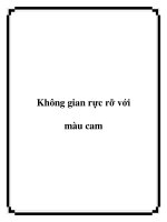 Không gian rực rỡ với màu cam docx