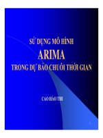 Bài giảng sử dụng mô hình arima trong dự báo chuỗi thời gian  - cao hào thi