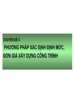 phương pháp xác định định mức, đơn giá xây dựng công trình