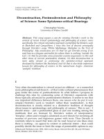 deconstruction, postmodernism and philosophy of science