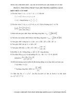 Phương pháp toạ độ trong không gian