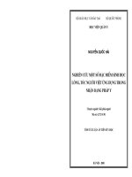Nghiên cứu một số đặc điểm sinh học lông, tóc người Việt ứng dụng trong nhận dạng pháp y