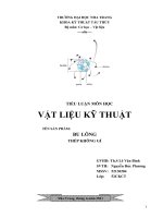 vật liệu thép không gi - bu lông