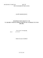 Mô hình sử dụng dịch vụ y tế và chi phí y tế hộ gia đình tại huyện Ba Vì tỉnh Hà Tây, 2001 - 2002