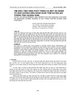 tìm hiểu tình hình phát triển và một số nhân tố ảnh hưởng đến nghề nuôi tôm huyện núi thành-tỉnh quảng nam