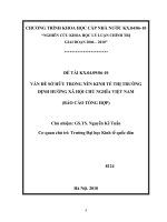 Vấn đề sở hữu trong nền kinh tế thị trường định hướng XHCN việt nam