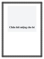 Chữa hôi miệng cho bé ppt