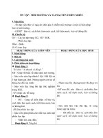 Giáo án bài Ôn tập Môi trường và tài nguyên thiên nhiên - Khoa học 5 - GV:L.N.Tân