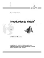 introduction to matlab - sikander m. mirza