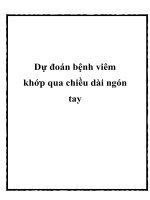 Dự đoán bệnh viêm khớp qua chiều dài ngón tay doc