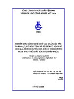 Nghiên cứu công nghệ chế tạo chất xúc tác co mo al2o3 có độ bền cơ học cao cho quá trình chuyển hóa khí CO với hơi nước nhằm thay thế chất xúc tác nhập ngoại