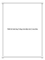 Thiết kế nhà ống 5 tầng trên diện tích 3,1mx10m docx