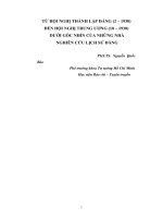 TỪ HỘI NGHỊ THÀNH LẬP ĐẢNG (2 – 1930) ĐẾN HỘI NGHỊ TRUNG ƯƠNG (10 – 1930)  DƯỚI GÓC NHÌN CỦA NHỮNG NHÀ  NGHIÊN CỨU LỊCH SỬ ĐẢNG
