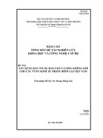 Xây dựng bản tin dự báo chất lượng không khí cho các vùng kinh tế trong điểm tại việt nam