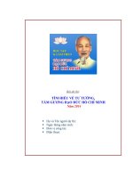 TÌM HIỂU về tư tưởng và tấm gương đạo đức Hồ Chí Minh