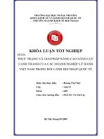 Thực trạng và giải pháp nâng cao năng lực cạnh tranh của các doanh nghiệp lữ hành Việt Nam trong bối cảnh hội nhập quốc tế