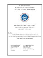 Báo cáo tốt nghiệp: Giải pháp phát triển kinh doanh dịch vụ thẻ tại Ngân hàng Agribank Chi nhánh Quận Ngô Quyền TP. Hải Phòng