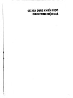 BÍ QUYẾT XÂY DỰNG CHIẾN LƯỢC MARKETING HIỆU QUẢ