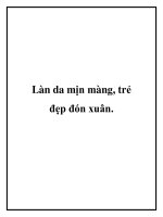 Làn da mịn màng, trẻ đẹp đón xuân pot