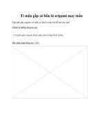 Tỉ mẩn gấp cỏ bốn lá origami may mắn pot