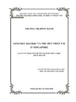 Mặc định giáo dục đại học và thu hút nhân tài ở singapore
