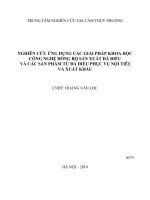 nghiên cứu ứng dụng các giải pháp khoa học công nghệ đồng bộ sản xuất đà điểu và các sản phẩm từ đà điểu phục vụ nội tiêu và xuất khẩu