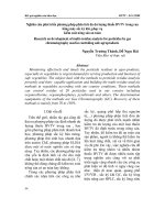 Nghiên cứu phát triển phương pháp phân tích đa dư lượng thuốc BVTV trong rau bằng máy sắc ký khí, phục vụ kiểm soát nông sản an toàn potx