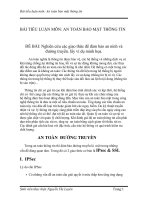 Nghiên cứu các giao thức để đảm bảo an ninh và đường truyền. lấy ví dụ minh họa