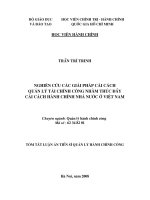 Nghiên cứu các giải pháp cải cách quản lý tài chính công nhằm thúc đẩy cải cách hành chính nhà nước ở Việt Nam